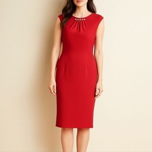 Glamour Hot Pink Pearl Dress